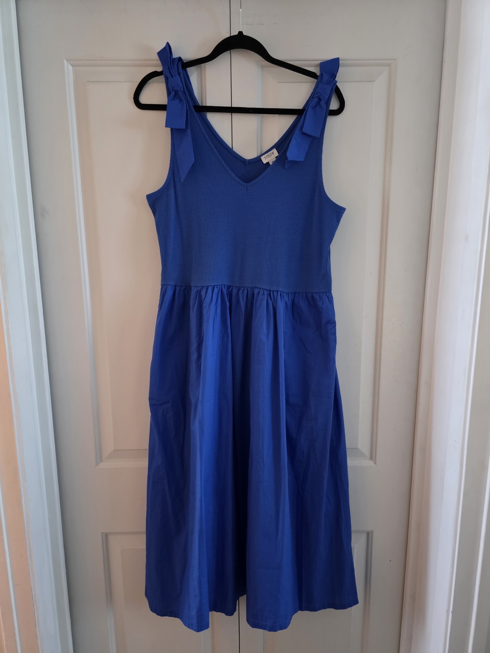 J. Crew Royal Blue Tie-Shoulder Sundress
